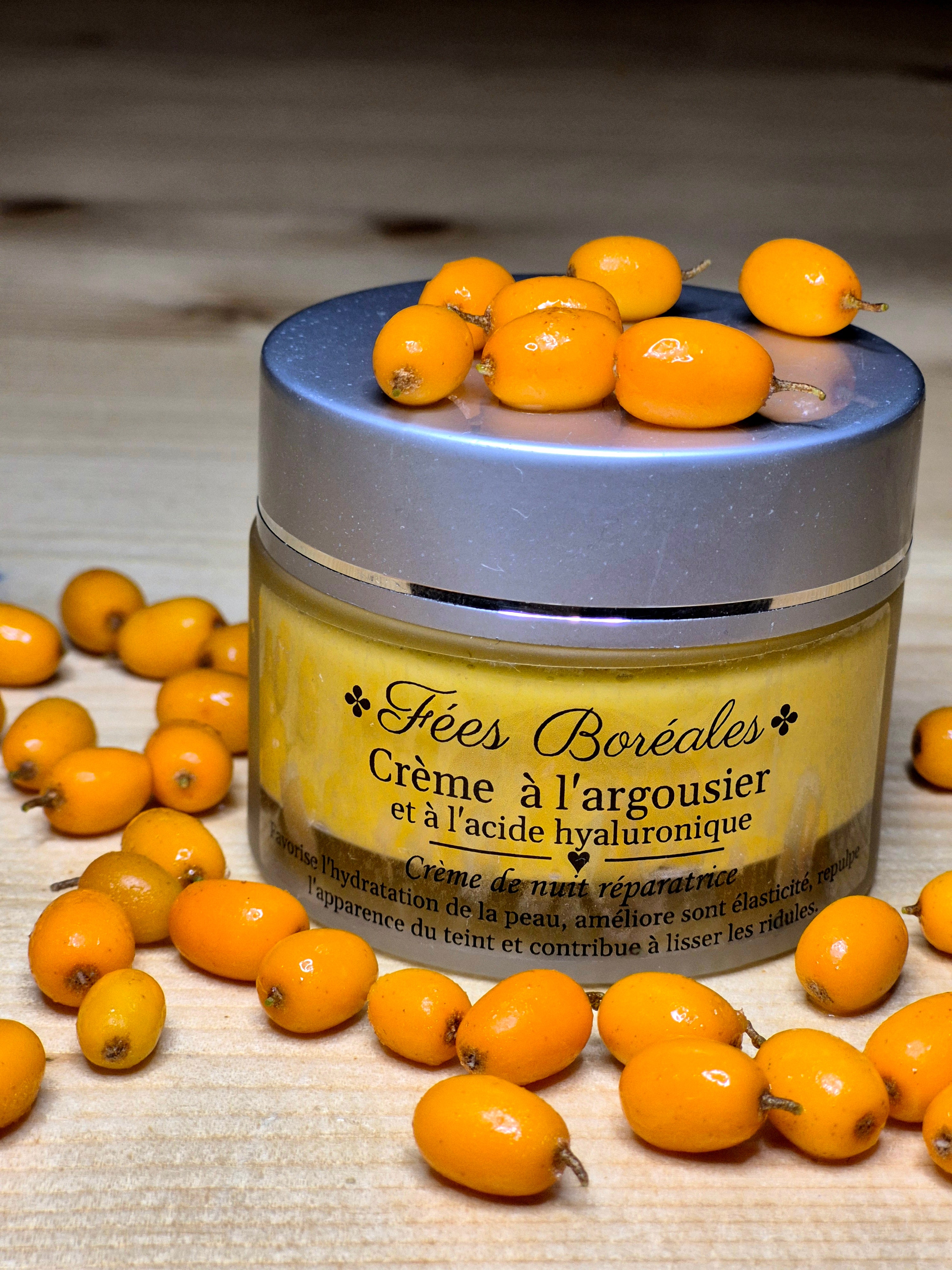 Crème de Nuit à l'Argousier & Acide Hyaluronique