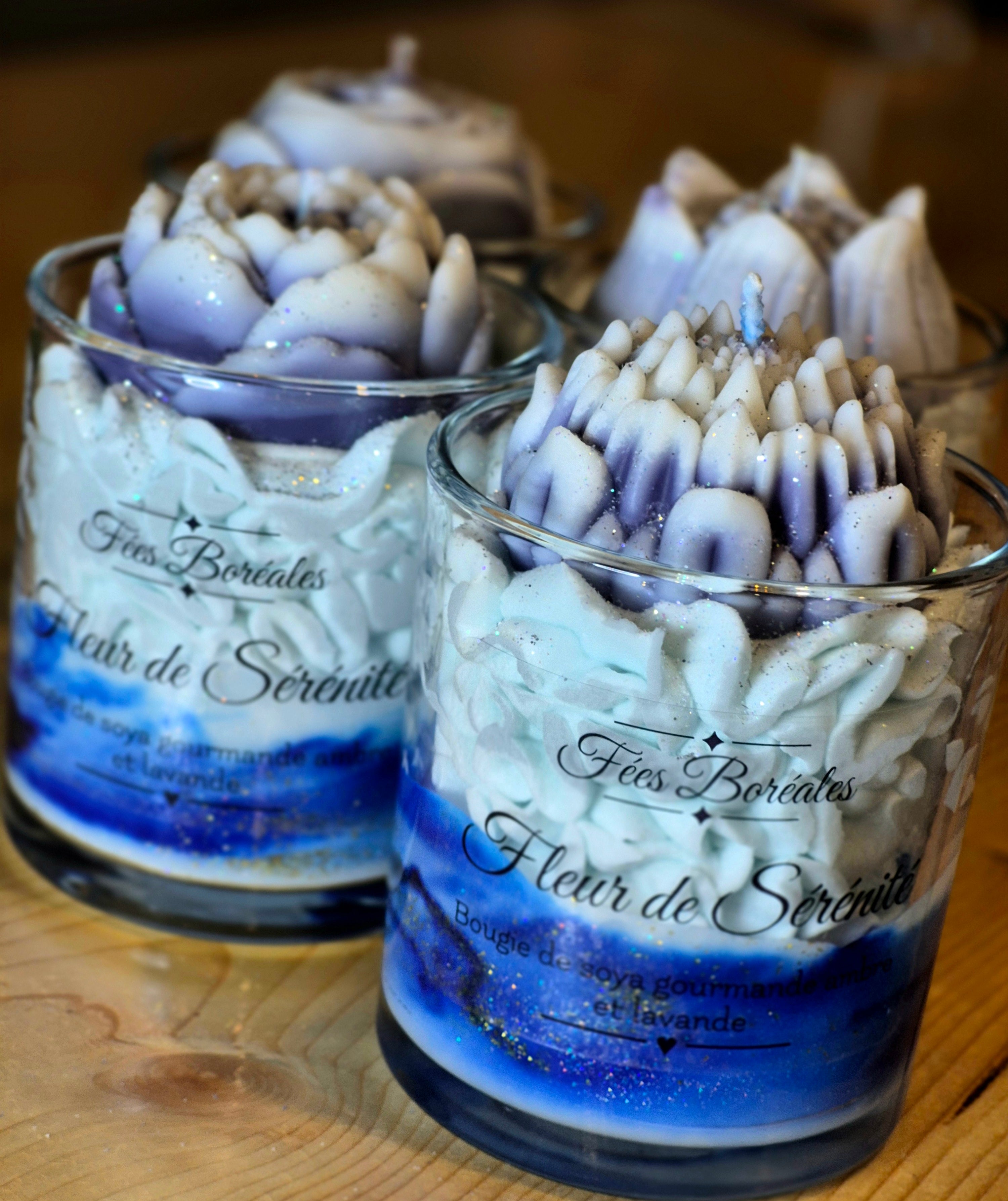 Bougie Chantilly – Fleur de Sérénité