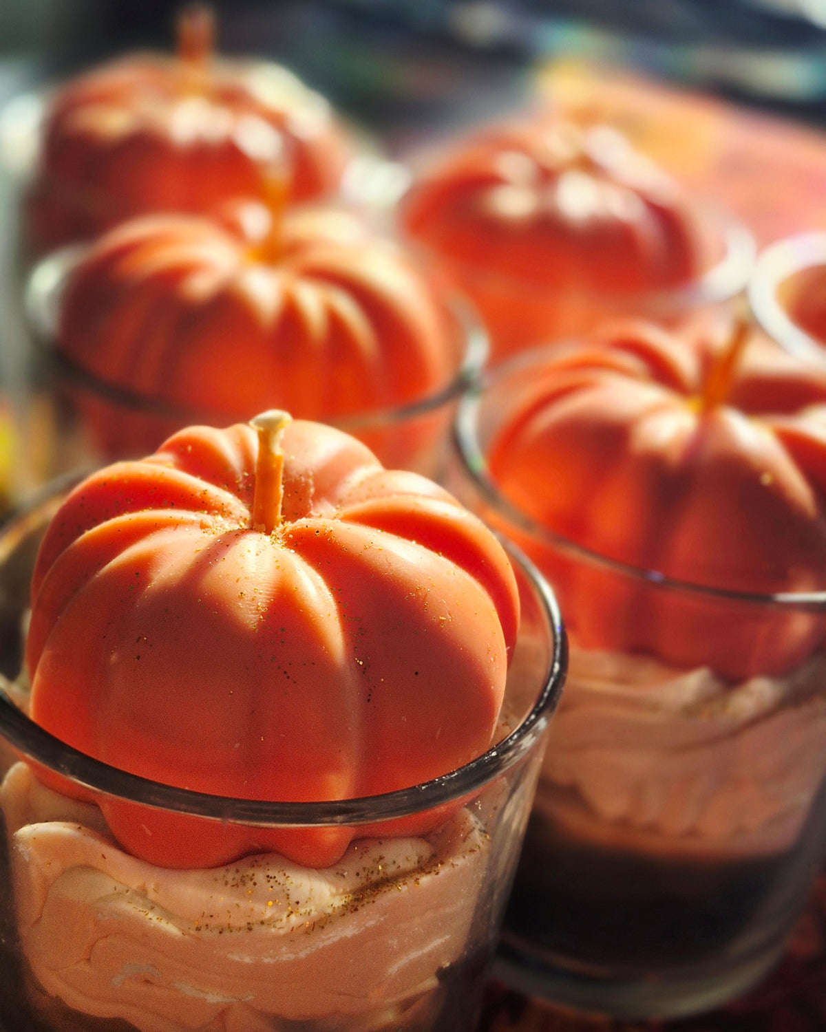 Citrouille Dorée – Gâteau de bougies de soya en forme de citrouille, Fées Boréales