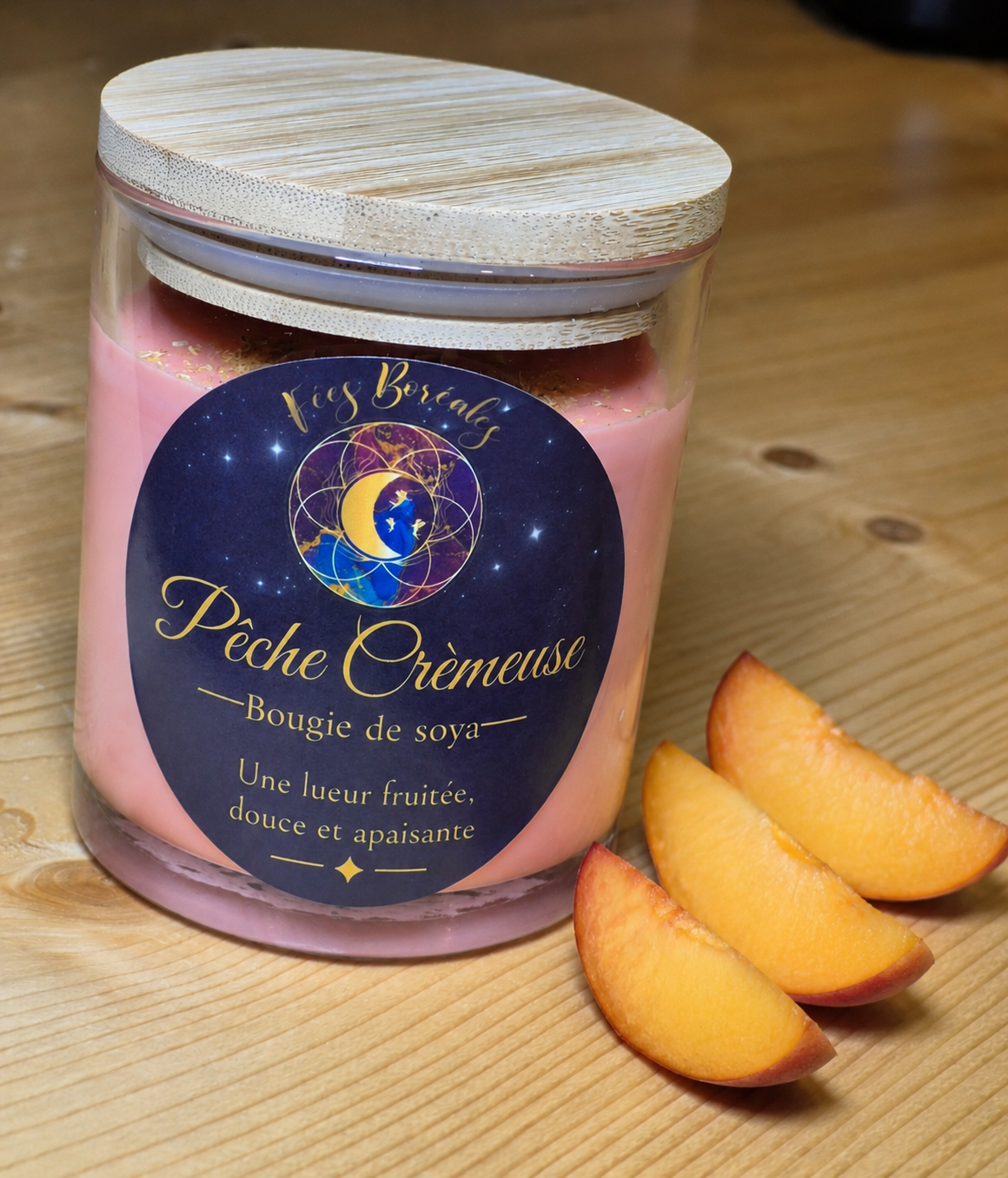Pêche Crèmeuse – Bougie de Soya